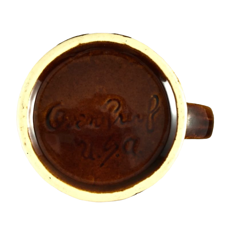 Brown Drip Jumbo Pottery Oven Proof USA Mug Hull Pottery