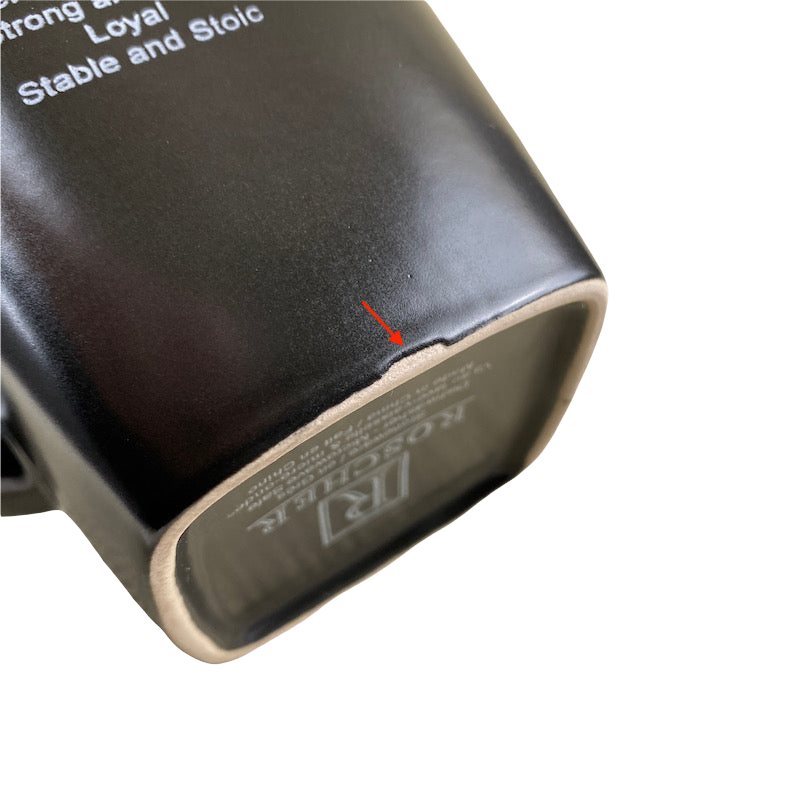 Taurus Tall Zodiac Etched Square Bottom Yellow Interior Mug Roscher