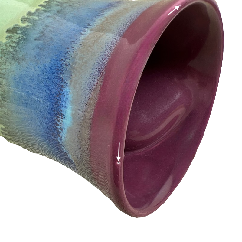 Hand Warmer Purple Blue Green Pottery Mug Neher Clay In Motion