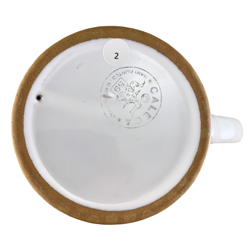 Frutta Pear And Plums Hand Painted Made In Italy Mug Caleca