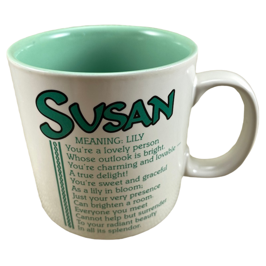 SUSAN Poetry Name Green Interior Mug Papel