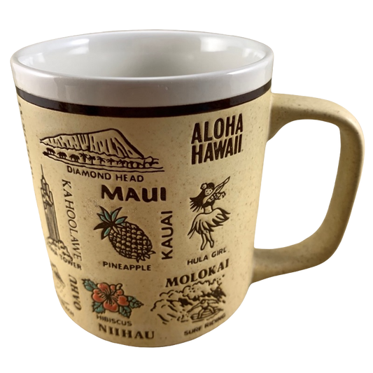 Hawaii Vintage Embossed Mug