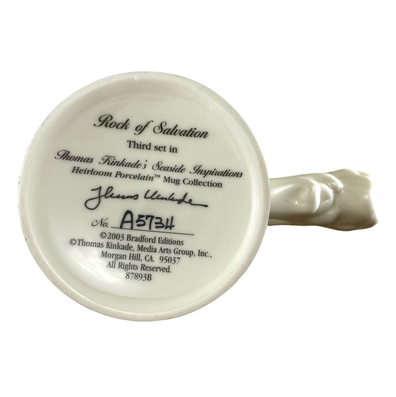 Rock Of Salvation Thomas Kinkade's Seaside Inspirations Heirloom Porcelain Mug Bradford Editions