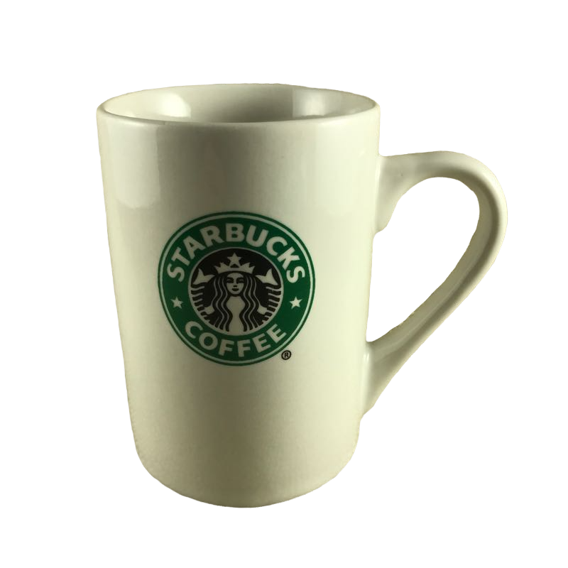 Green & Black Siren Logo White 10oz Mug Starbucks