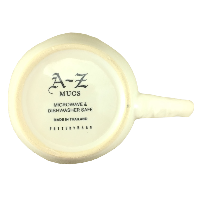 A-Z Letter "L" Monogram Initial Mug Pottery Barn