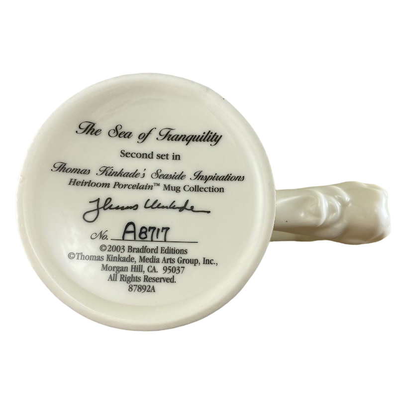 The Sea Of Tranquility Thomas Kinkade's Seaside Inspirations Heirloom Porcelain Mug Bradford Editions