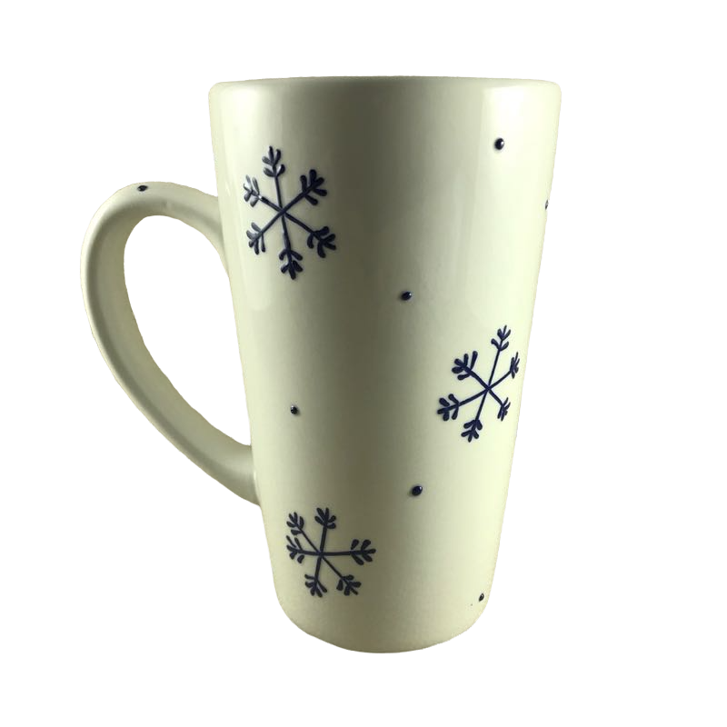 Blue Snowflakes And Dots Mug K.I.C