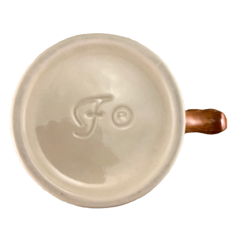 Embossed Relief Apple And Wicker Mug Tree Bark Handle Franciscan