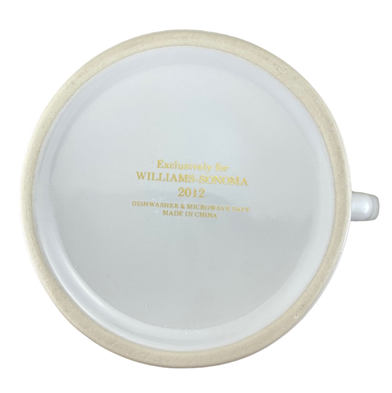 Letter "H" Gold Writing Monogram Initial Mug Williams Sonoma