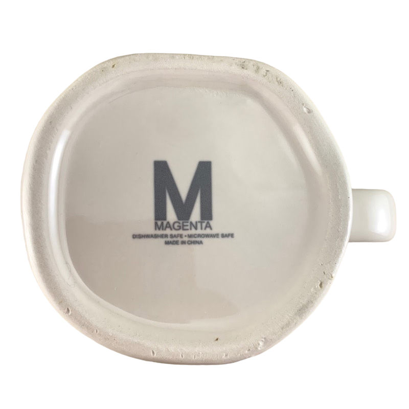 Rae Dunn #HASHTAG Mug Cream Inside Magenta