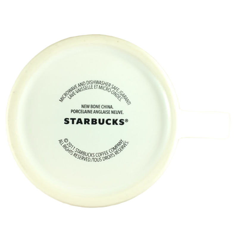 White With Yellow Interior Mug Starbucks