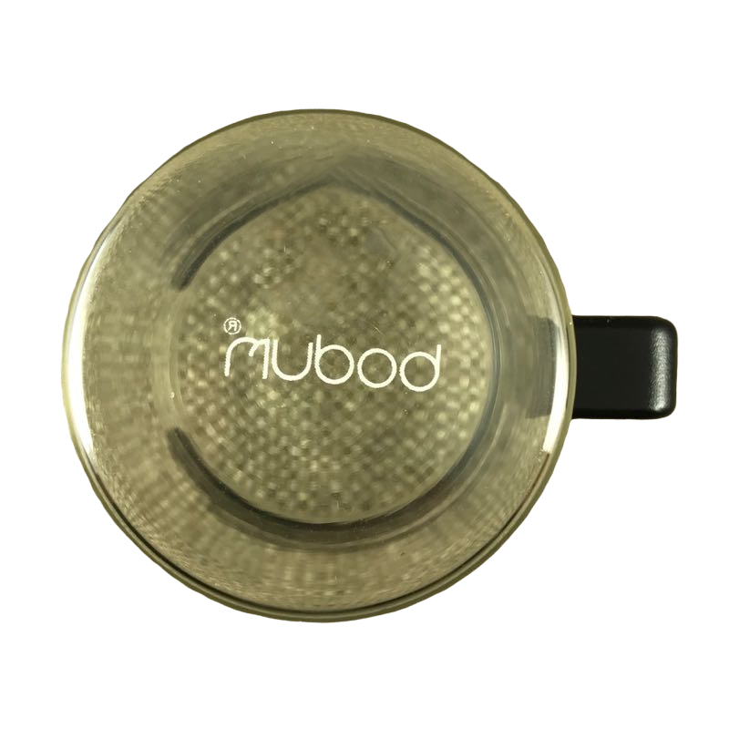 Glass Espresso Mug With Black Plastic Handle Bodum