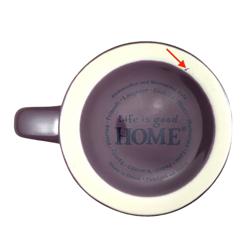 Life is Good White Flower Purple Mug