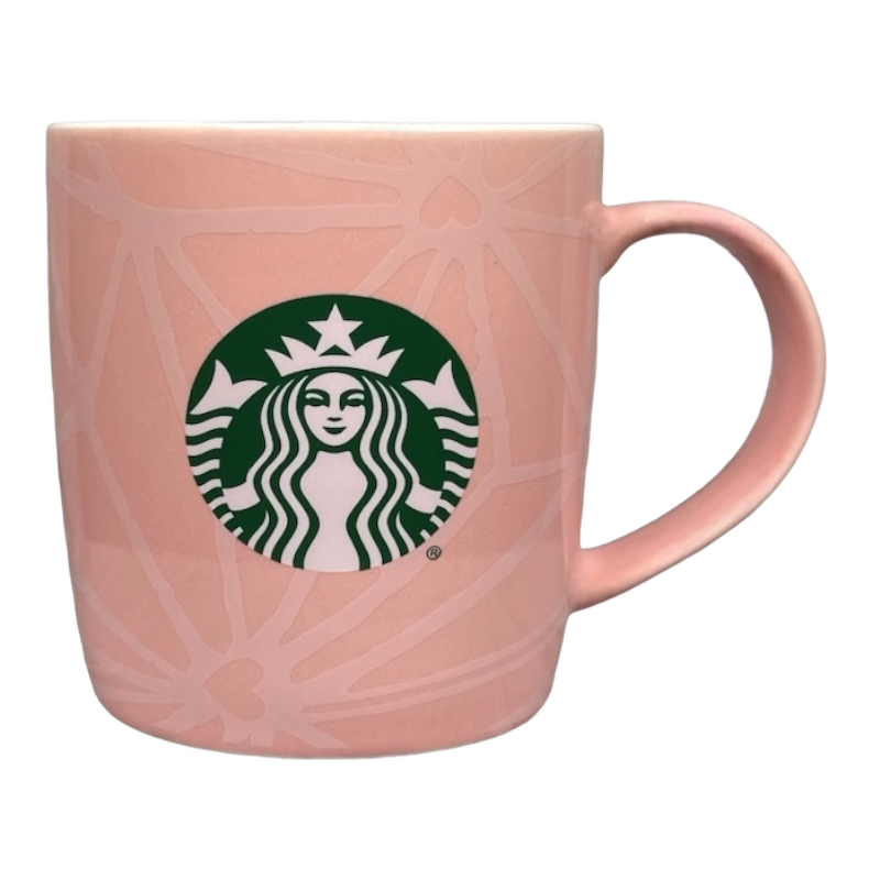 Pink Starbucks mug featuring the green siren logo from popular collectible mug brands