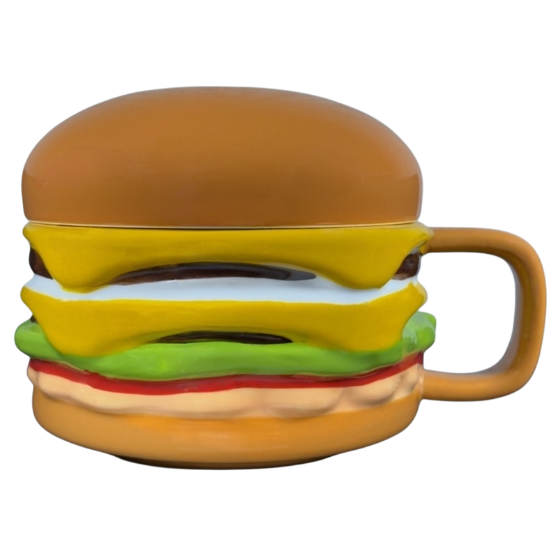 In-N-Out double double mug collector rare burger-shaped ceramic mug with handle and detailed layers
