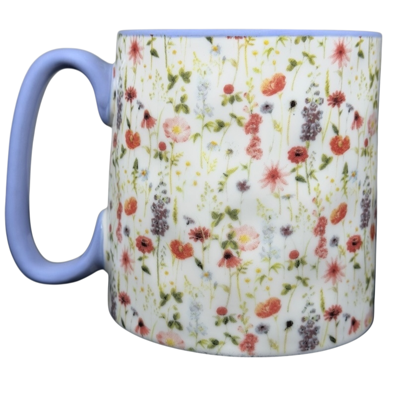 Bella Floral Wildflower Lavender Handle Mug 10 Strawberry Street featuring a vibrant floral pattern