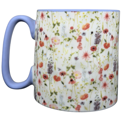 Bella Floral Wildflower Lavender Handle Mug 10 Strawberry Street featuring a vibrant floral pattern