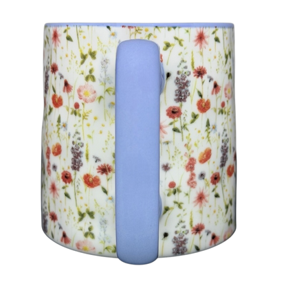 Bella Floral Wildflower Lavender Handle Mug 10 Strawberry Street with a floral design and lavender handle