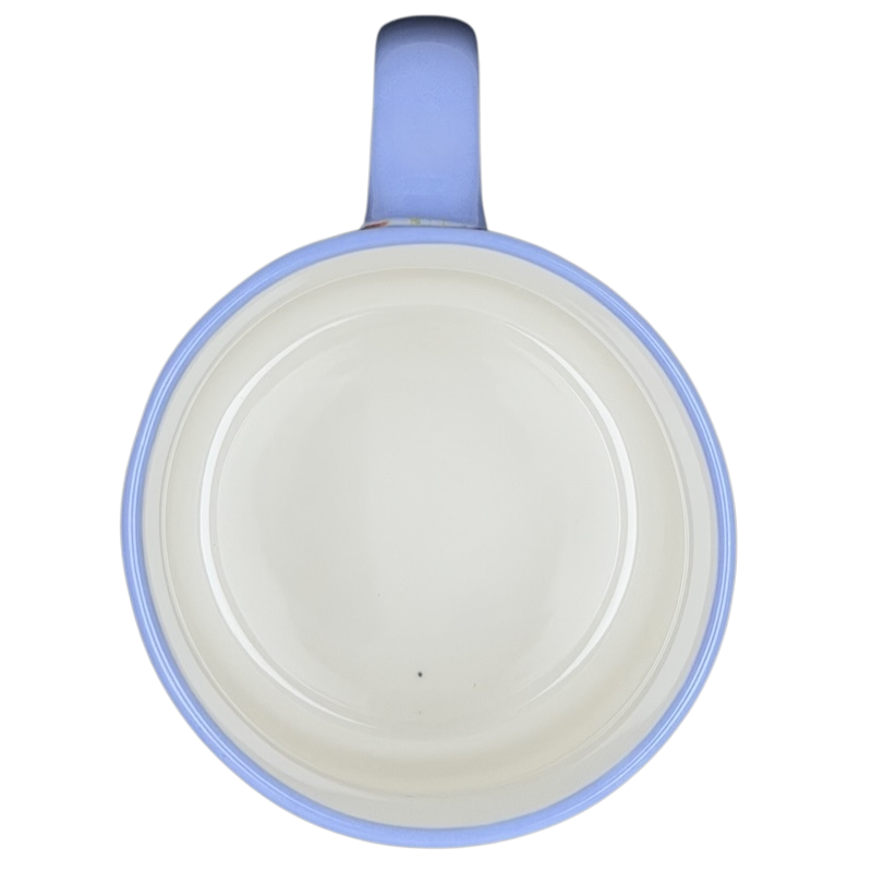 Top view of Bella Floral Wildflower Lavender Handle Mug 10 Strawberry Street with a smooth interior finish