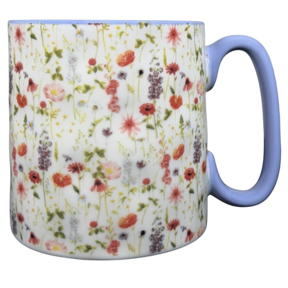 Bella Floral Wildflower Lavender Handle Mug 10 Strawberry Street with a vibrant floral design
