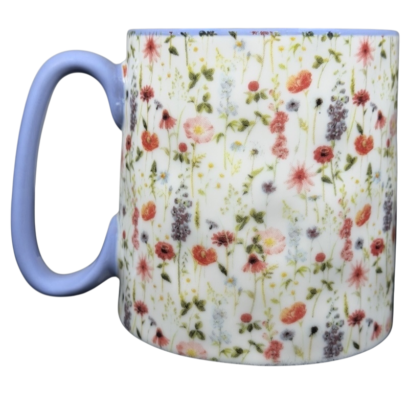 Bella Floral Wildflower Lavender Handle Mug 10 Strawberry Street with colorful flower design
