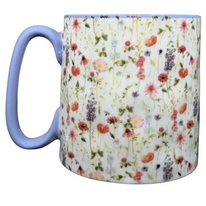 Bella Floral Wildflower Lavender Handle Mug 10 Strawberry Street with colorful flower design