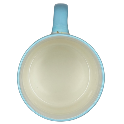 Inside view of a 10 Strawberry Street cute dog breed mug in light blue color perfect for dog lovers