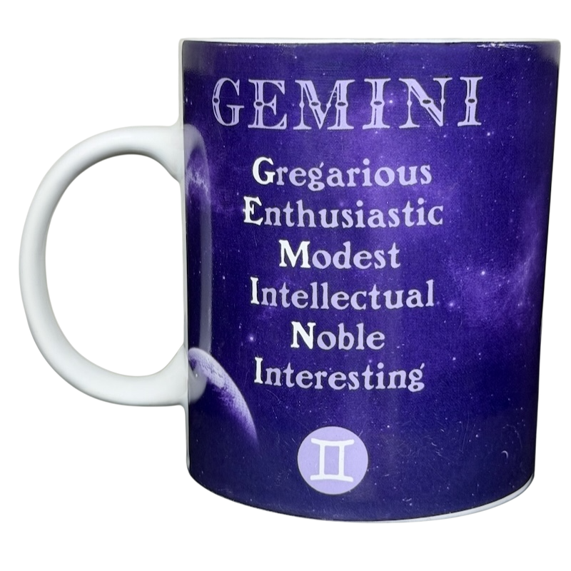 Gemini Zodiac Acronym Oversized Mug Fisher
