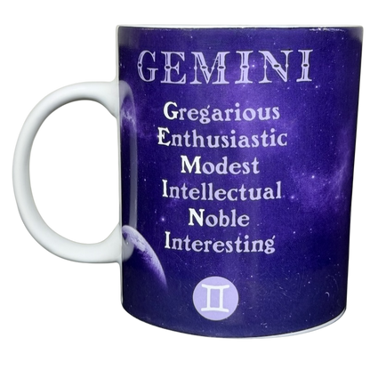 Gemini Zodiac Acronym Oversized Mug Fisher