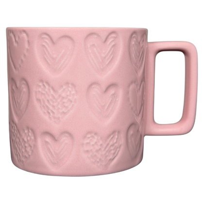 Debossed Hearts 12 oz Pink Mug 2022 Starbucks