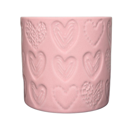Debossed Hearts 12 oz Pink Mug 2022 Starbucks