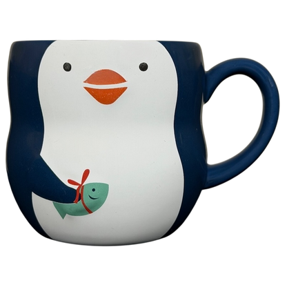 Penguin Holding Fish Sculpted Mug Caribou Coffee