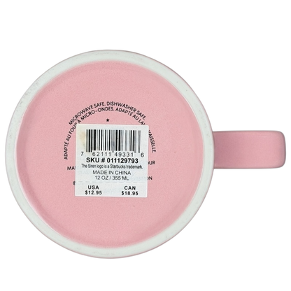 Debossed Hearts 12 oz Pink Mug 2022 Starbucks
