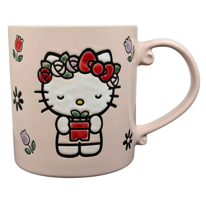 Hello Kitty Floral Crown Polka Interior Mug Sanrio Blue Sky