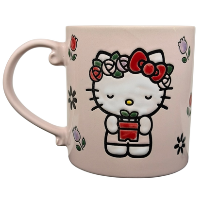 Hello Kitty Floral Crown Polka Interior Mug Sanrio Blue Sky