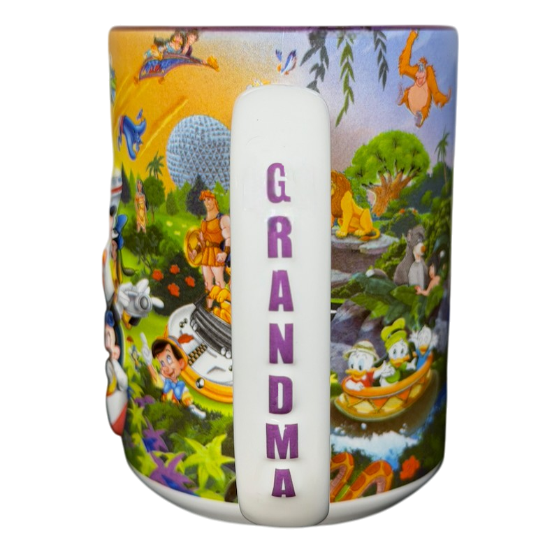 Walt Disney World Four Parks One World Embossed Grandma Mug