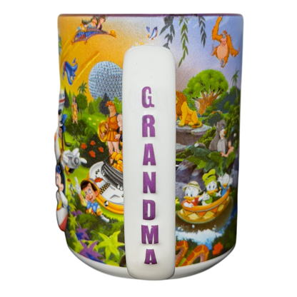Walt Disney World Four Parks One World Embossed Grandma Mug