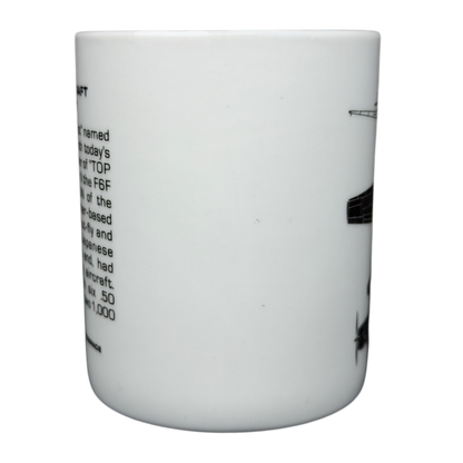 Grumman F6F Hellcat Hawker Aerospace mug featuring aircraft details for aviation enthusiasts