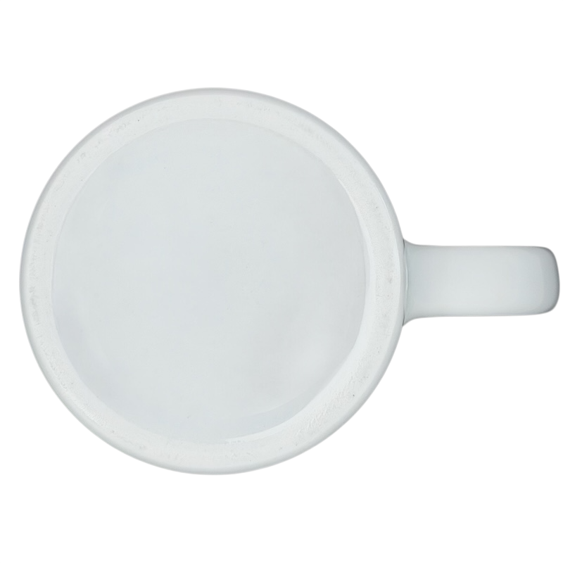 Top view of a white ceramic grumman f6f hellcat Hawker Aerospace mug with a smooth finish
