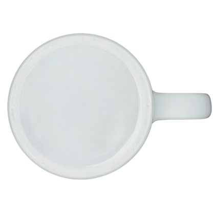 Top view of a white ceramic grumman f6f hellcat Hawker Aerospace mug with a smooth finish