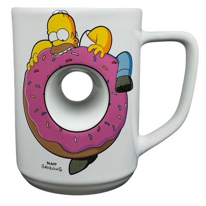 Homer Simpson Eating A Donut MMM... Carbs! The Simpsons Universal Studios Mug