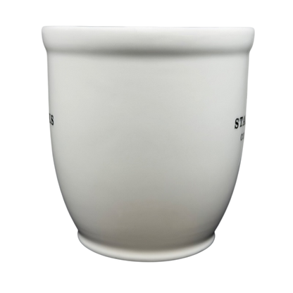 2007 Starbucks Abbey ESTD 1971 mug in a simple white design with logo details