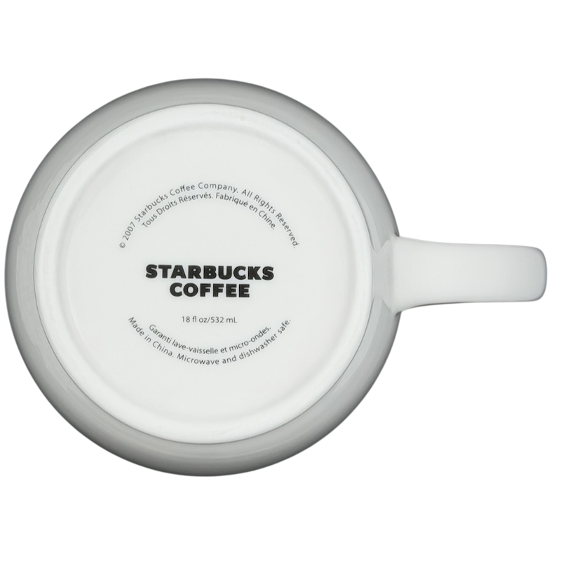 2007 Starbucks Abbey ESTD 1971 mug showcasing the classic Starbucks logo on the bottom