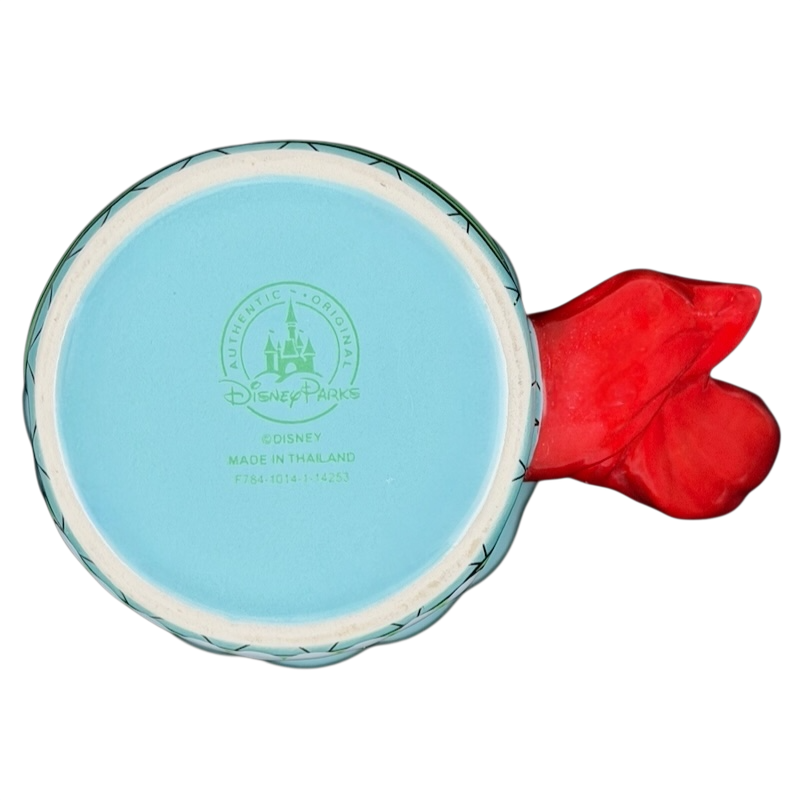 Ariel The Little Mermaid Hair Handle Signature 3D Embossed Mug Disney Parks