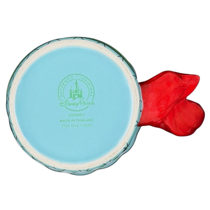 Ariel The Little Mermaid Hair Handle Signature 3D Embossed Mug Disney Parks