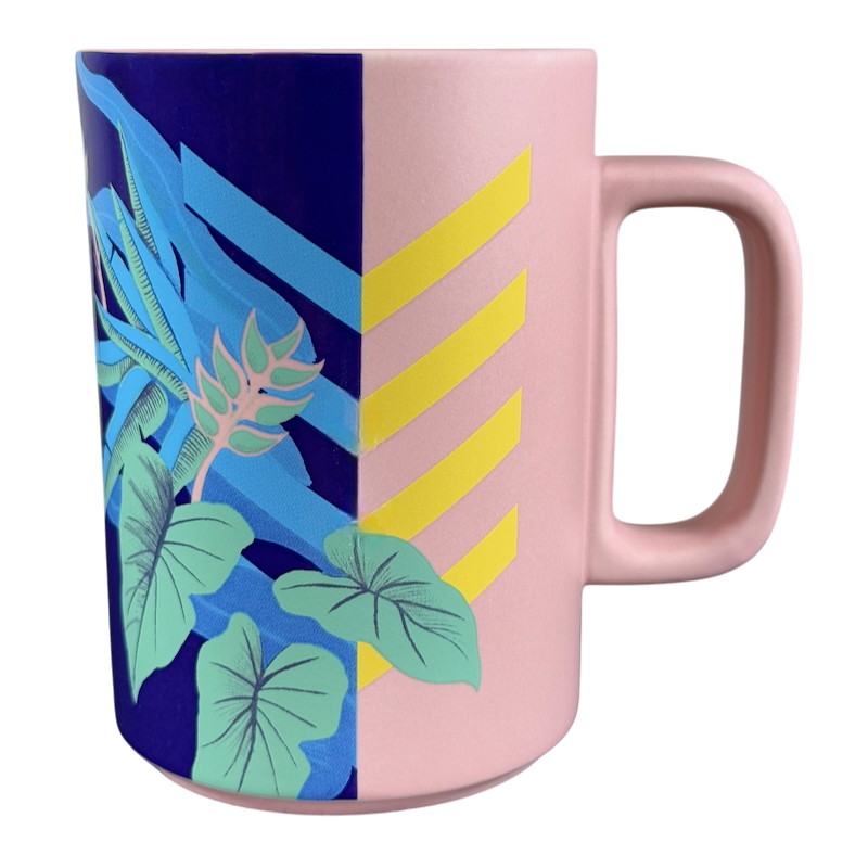 Blue Bird Of Paradise 12oz Matte Pink Mug 2018 Starbucks