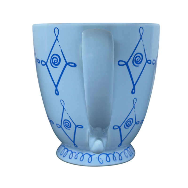 Diamond Swirl Blue Pedestal Mug 2004 Starbucks – Mug Barista
