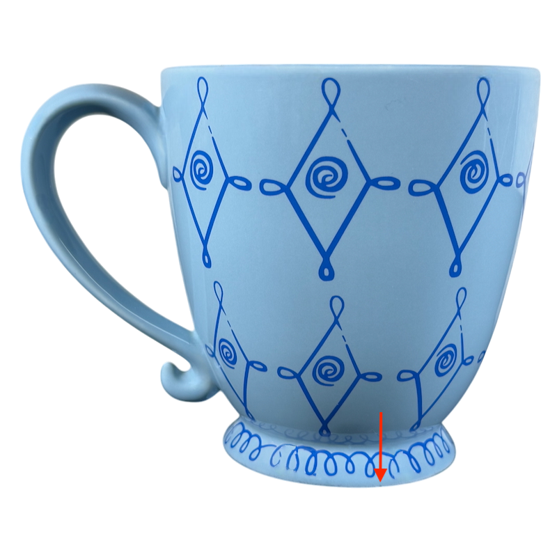 Diamond Swirl Blue Pedestal Mug 2004 Starbucks  Mug Barista