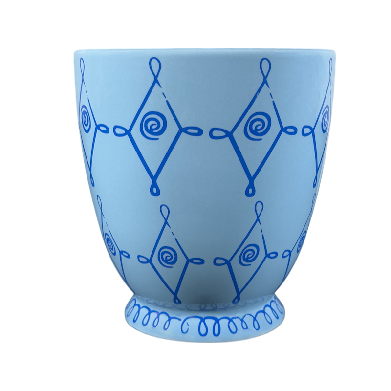 Diamond Swirl Blue Pedestal Mug 2004 Starbucks – Mug Barista