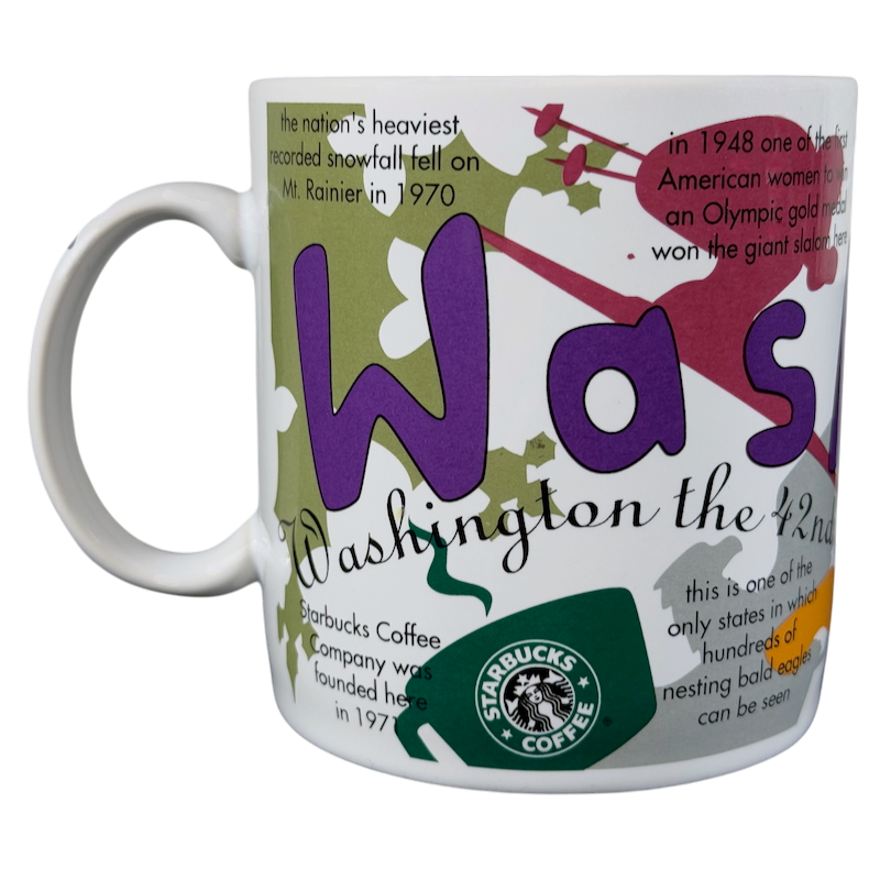 States Of Bean Washington Mug 1997 Starbucks